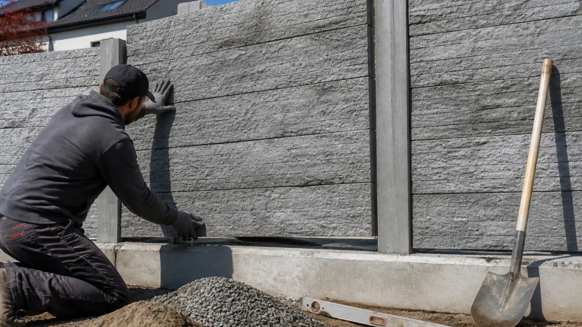 Clôture de jardin en béton : avantages, prix et pose
