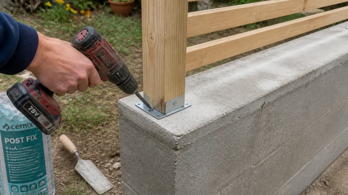 Clôture de jardin sur muret : solutions et fixations