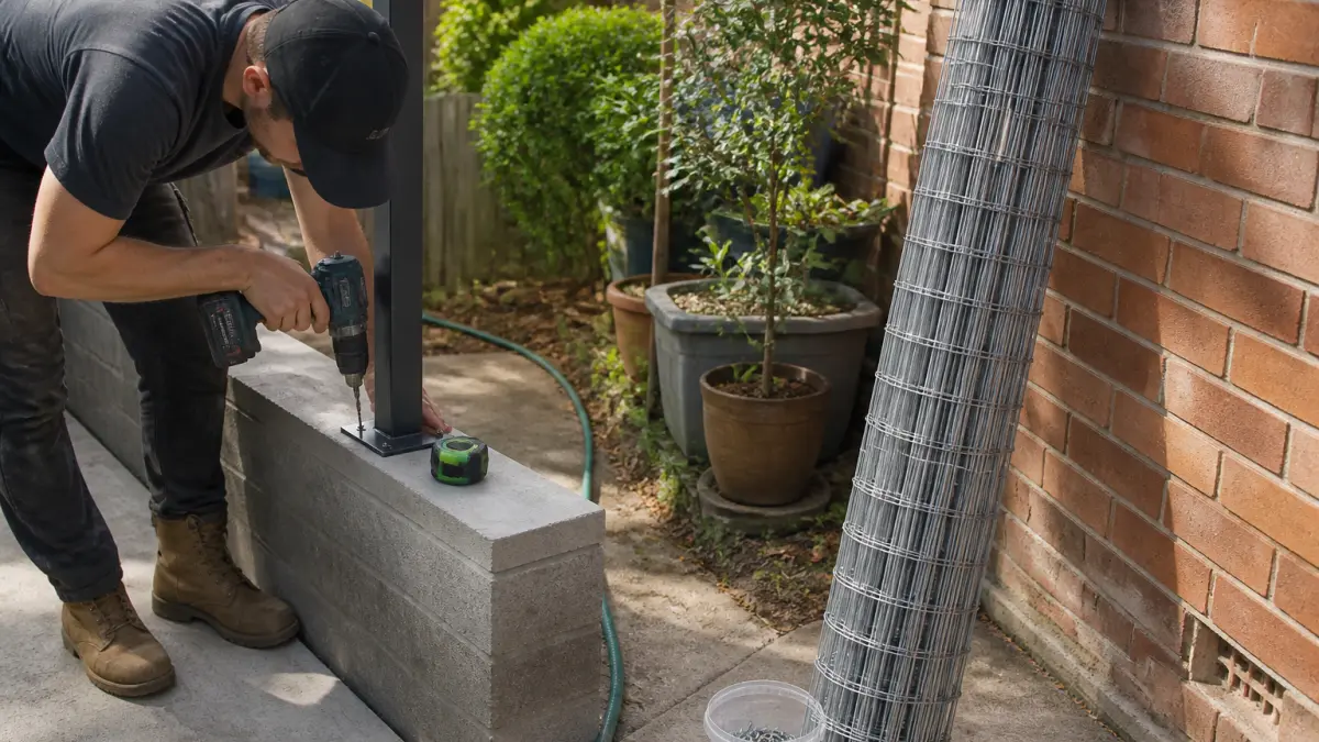 Clôture de jardin sur muret : solutions et fixations